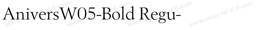 AniversW05-Bold Regu字体转换